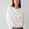 Överdimensionerad, kort T-shirt i stickat