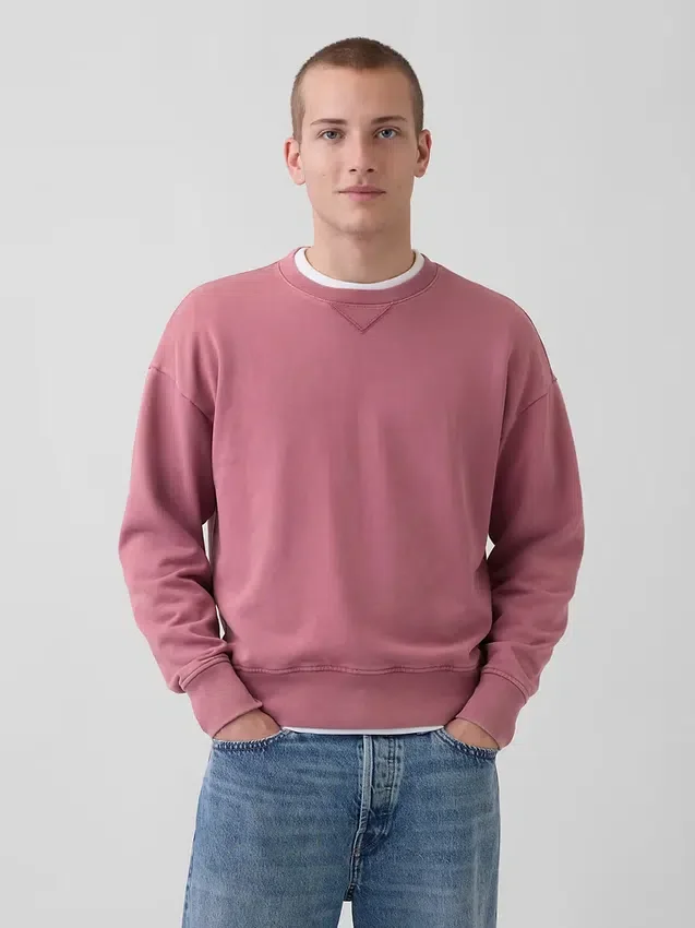 Överdimensionerad sweatshirt i tjock fransk frotté för vuxna