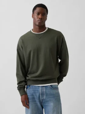 Överdimensionerad sweatshirt i tjock fransk frotté för vuxna
