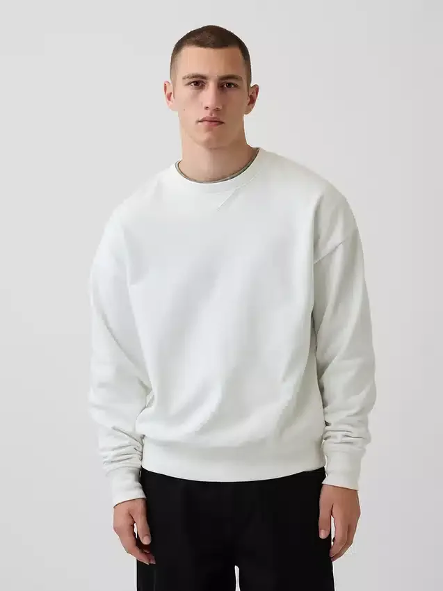 Överdimensionerad sweatshirt i tjock fransk frotté för vuxna