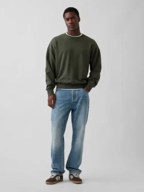 Överdimensionerad sweatshirt i tjock fransk frotté för vuxna