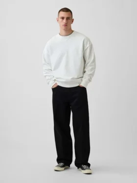 Överdimensionerad sweatshirt i tjock fransk frotté för vuxna