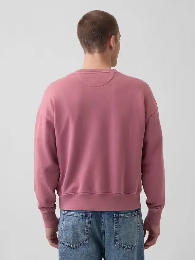 Överdimensionerad sweatshirt i tjock fransk frotté för vuxna