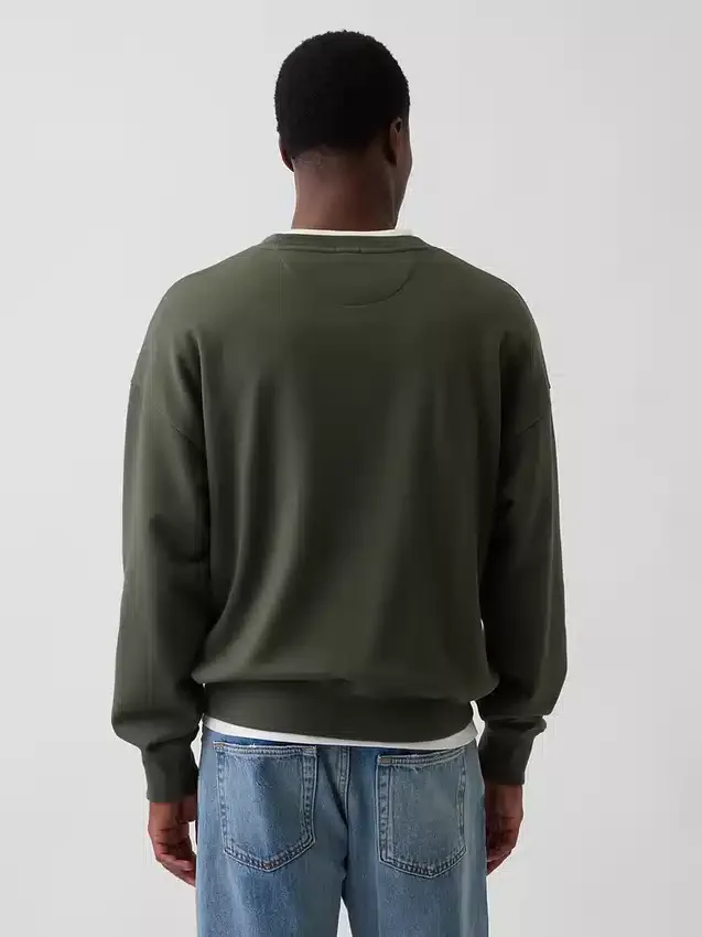 Överdimensionerad sweatshirt i tjock fransk frotté för vuxna