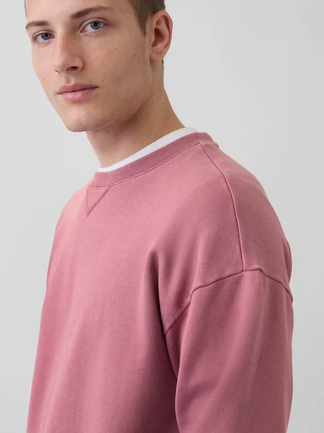 Överdimensionerad sweatshirt i tjock fransk frotté för vuxna