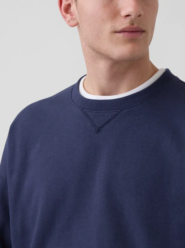 Överdimensionerad sweatshirt i tjock fransk frotté för vuxna