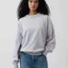 Överdimensionerad sweatshirt i tjock fransk frotté för vuxna