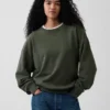 Överdimensionerad sweatshirt i tjock fransk frotté för vuxna