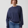 Överdimensionerad sweatshirt i tjock fransk frotté för vuxna