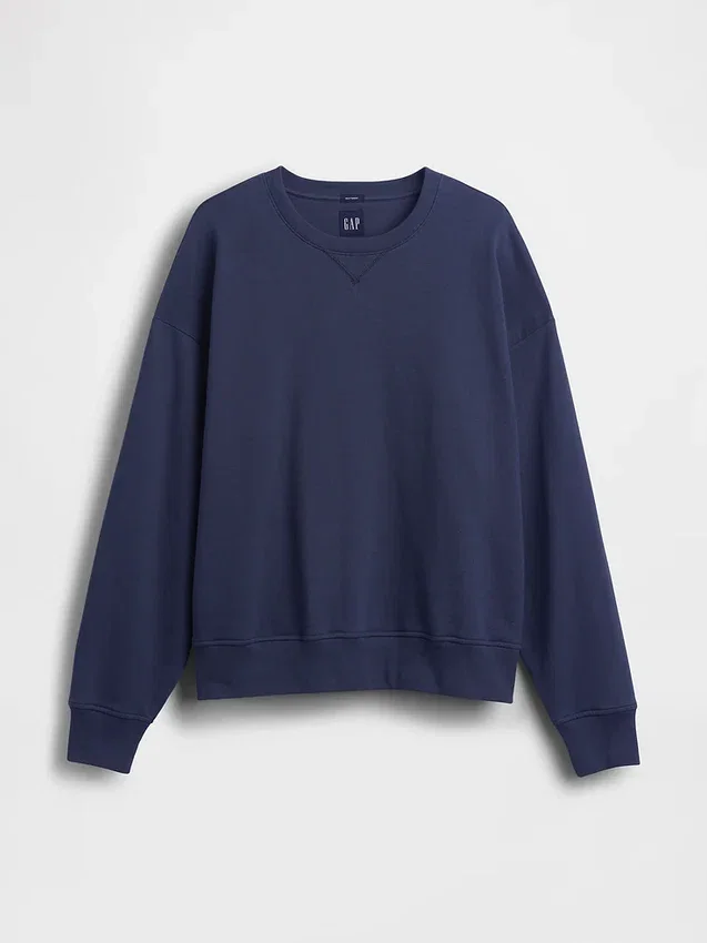 Överdimensionerad sweatshirt i tjock fransk frotté för vuxna