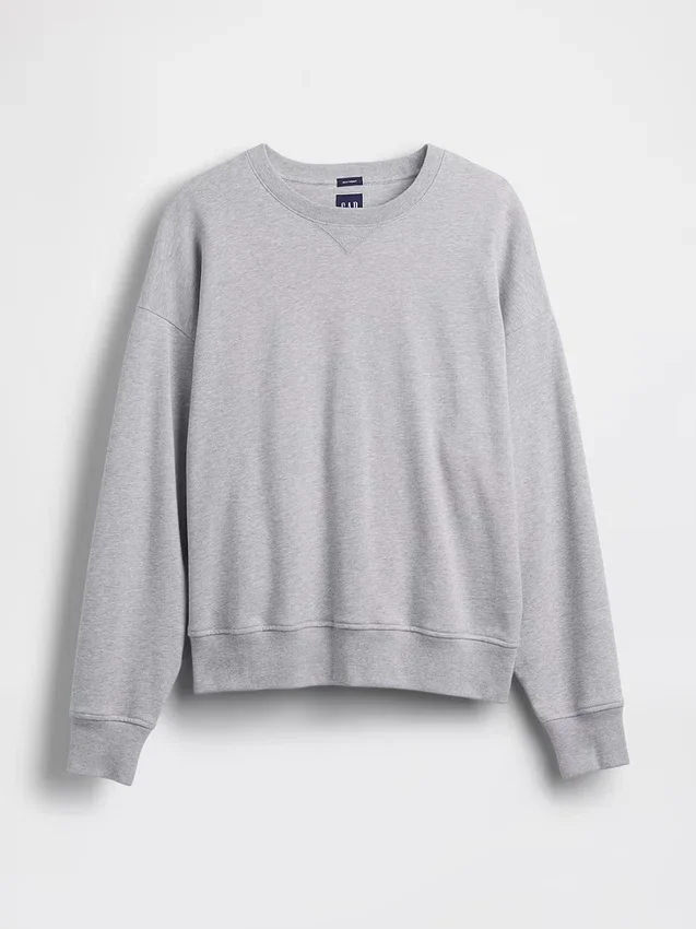 Överdimensionerad sweatshirt i tjock fransk frotté för vuxna
