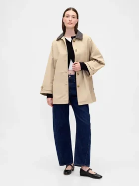 Överdimensionerad trenchcoat i twill