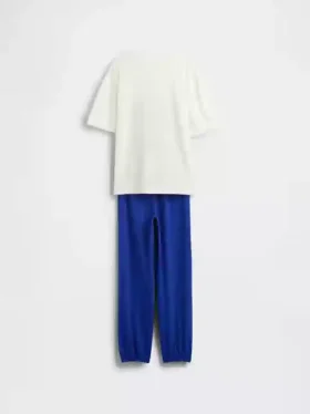 Överdimensionerat pyjamas-set med joggingsbyxor för barn med Superman-motiv