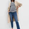 Vintage-slimjeans för mammakläder med hel panel