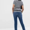Vintage-slimjeans för mammakläder med hel panel