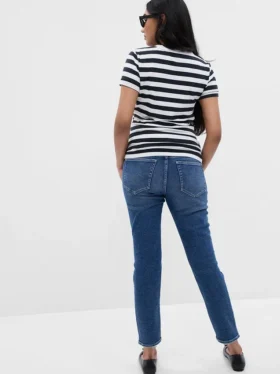 Vintage-slimjeans för mammakläder med hel panel
