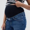 Vintage-slimjeans för mammakläder med hel panel