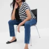 Vintage-slimjeans för mammakläder med hel panel