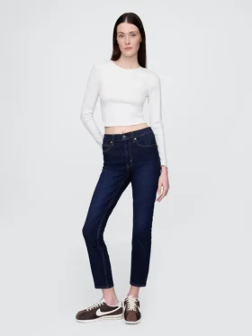 Vintage-slimjeans med hög midja
