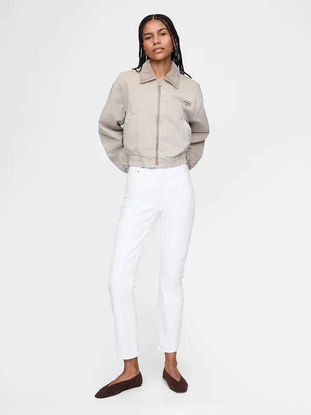 Vintage-slimjeans med hög midja
