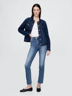 Vintage-slimjeans med hög midja