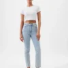 Vintage-slimjeans med hög midja