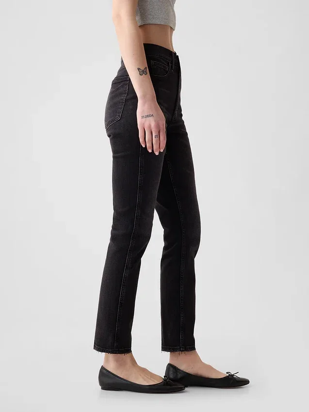 Vintage-slimjeans med hög midja