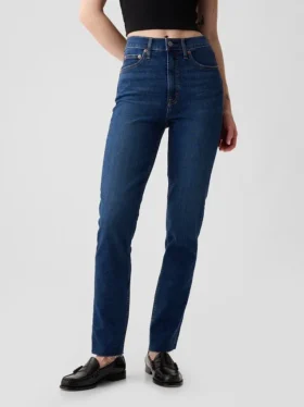 Vintage-slimjeans med hög midja