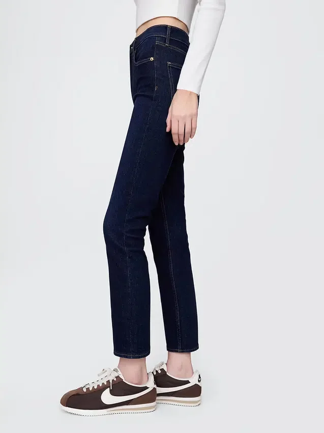 Vintage-slimjeans med hög midja