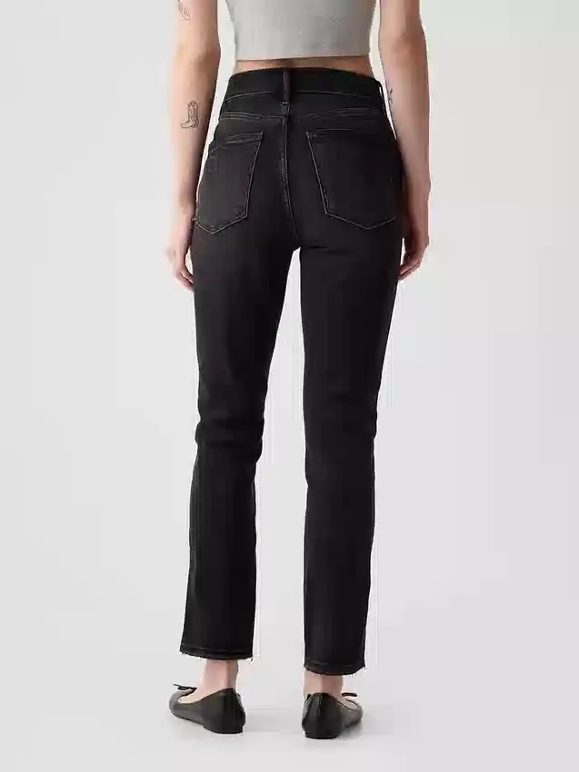 Vintage-slimjeans med hög midja