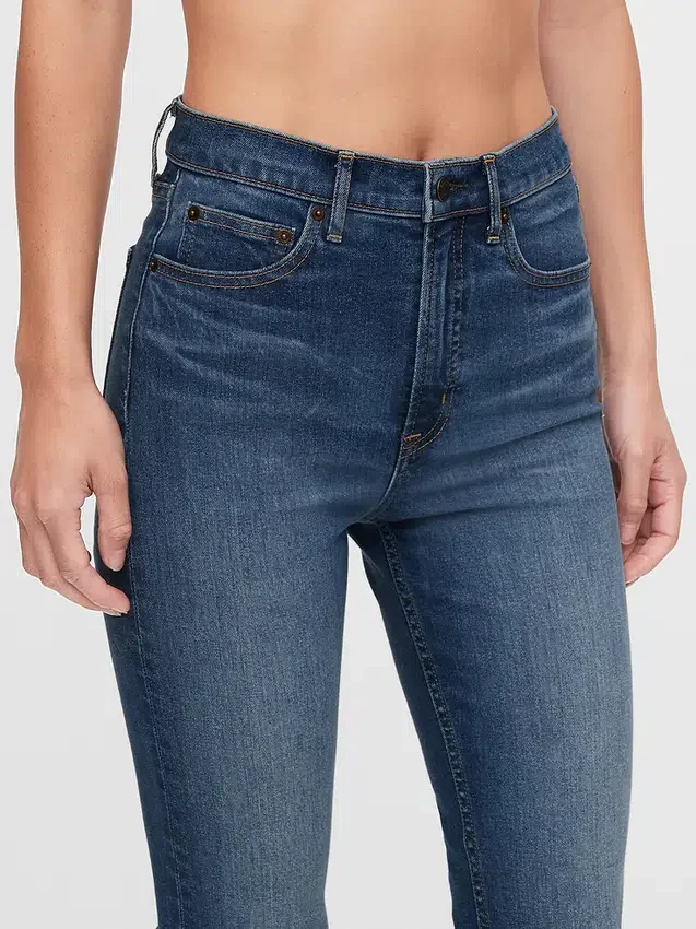 Vintage-slimjeans med hög midja