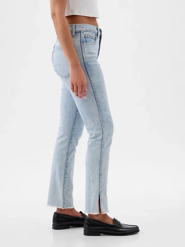 Vintage-slimjeans med hög midja