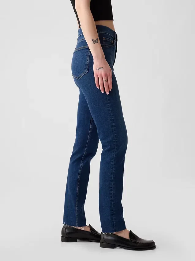 Vintage-slimjeans med hög midja