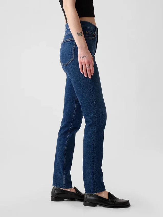 Vintage-slimjeans med hög midja