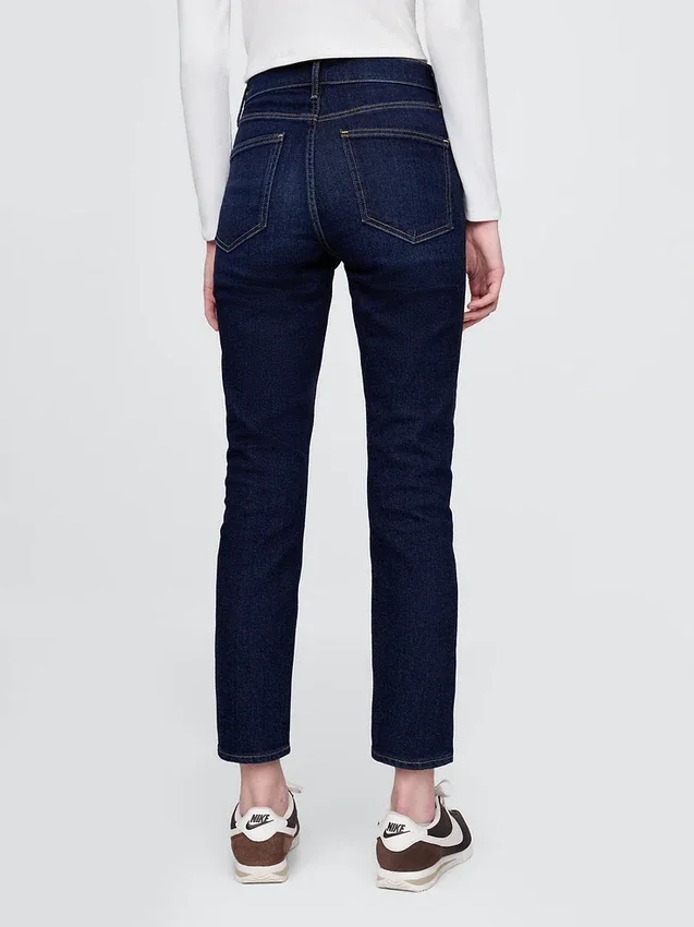 Vintage-slimjeans med hög midja
