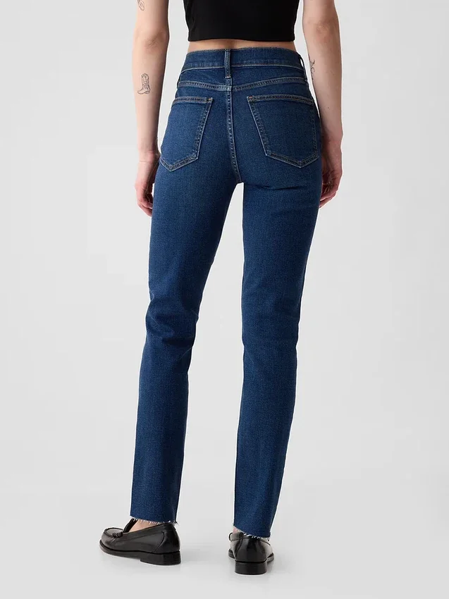 Vintage-slimjeans med hög midja