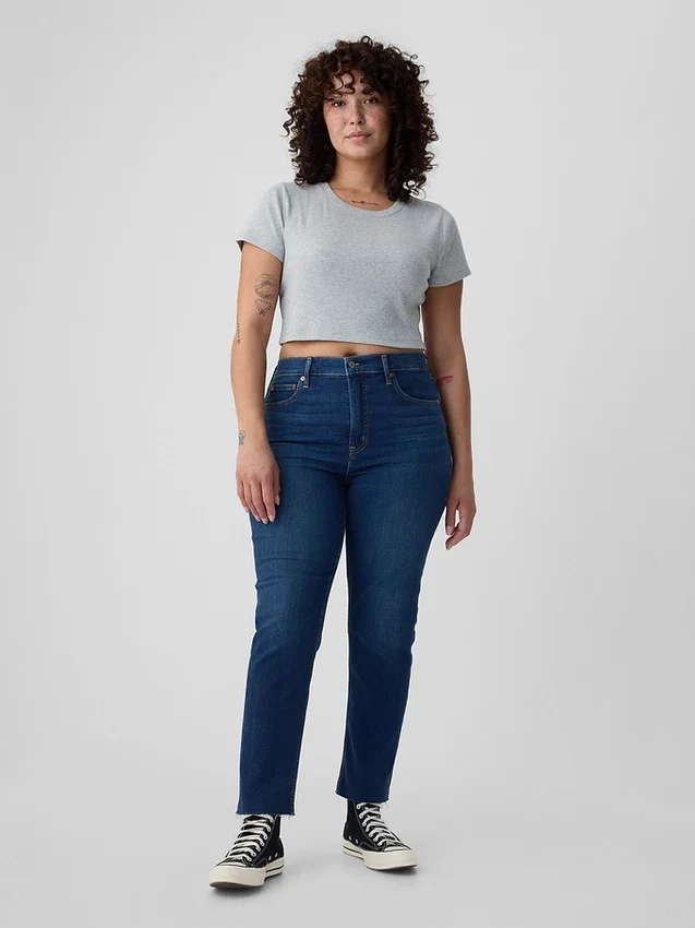 Vintage-slimjeans med hög midja