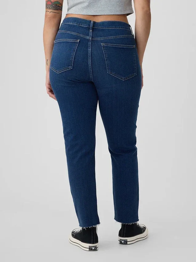 Vintage-slimjeans med hög midja