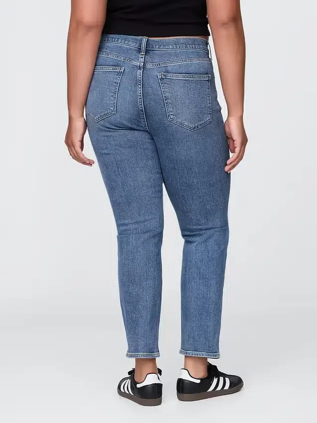 Vintage-slimjeans med hög midja