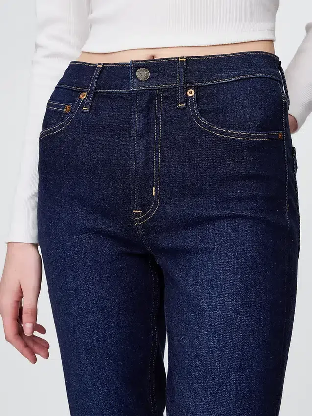 Vintage-slimjeans med hög midja