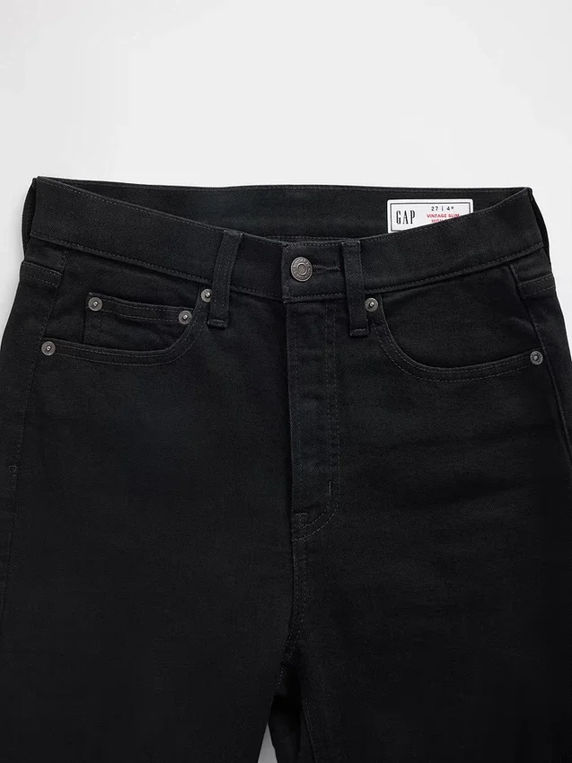 Vintage-slimjeans med hög midja
