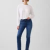 Vintage-slimjeans med medelhög midja
