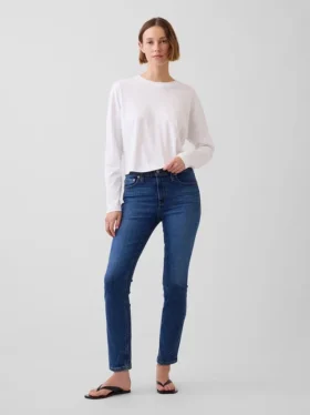 Vintage-slimjeans med medelhög midja