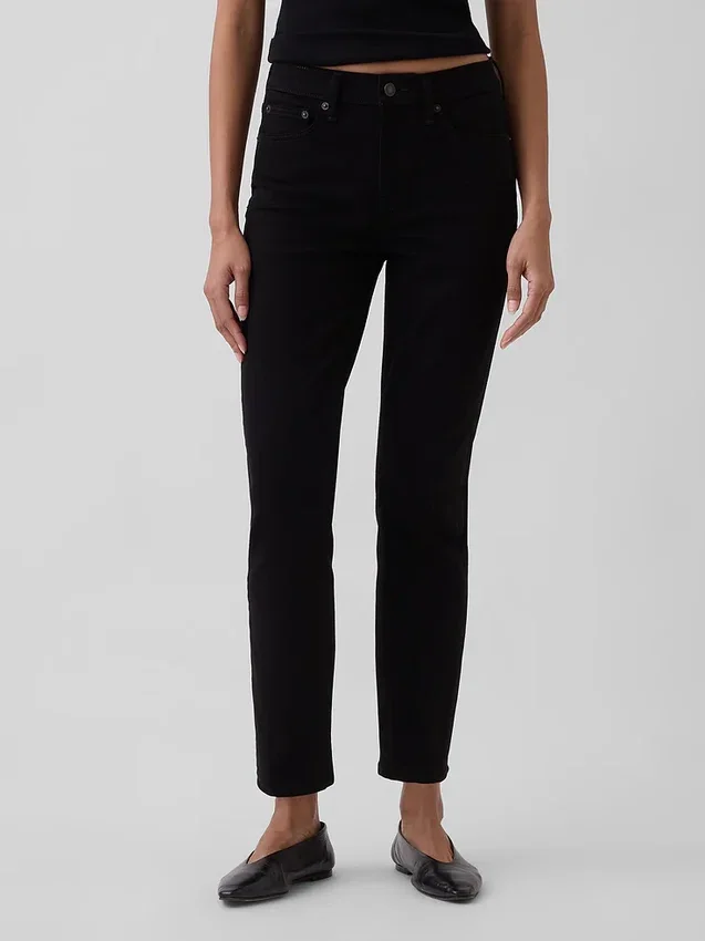 Vintage-slimjeans med medelhög midja