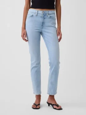 Vintage-slimjeans med medelhög midja