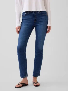 Vintage-slimjeans med medelhög midja