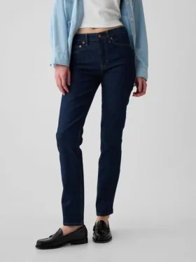 Vintage-slimjeans med medelhög midja