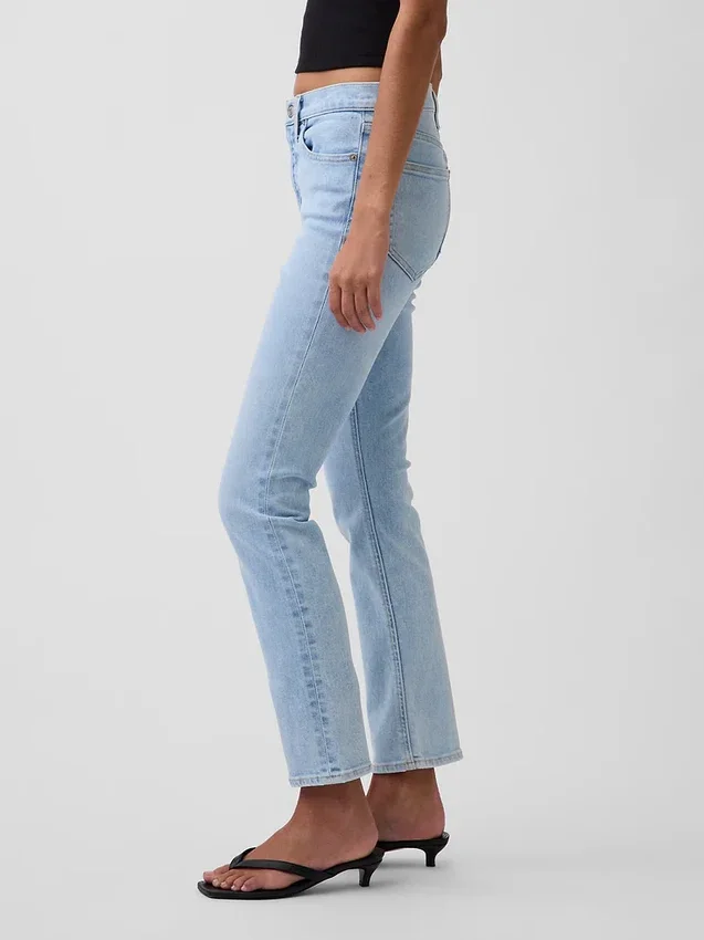 Vintage-slimjeans med medelhög midja