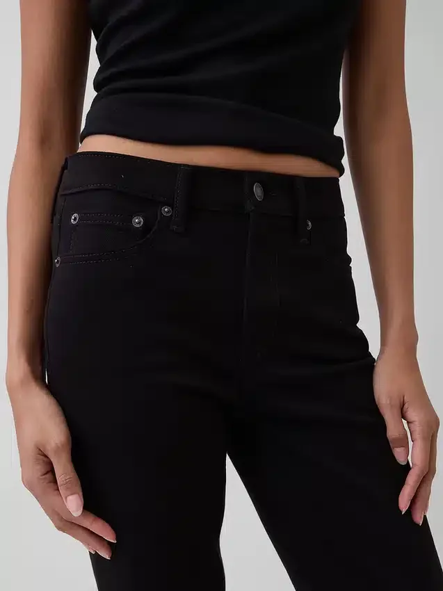 Vintage-slimjeans med medelhög midja