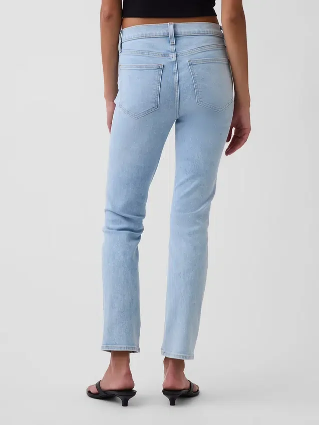 Vintage-slimjeans med medelhög midja